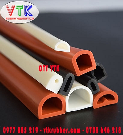Ron silicon chữ D chịu nhiệt màu trắng, đen, đỏ