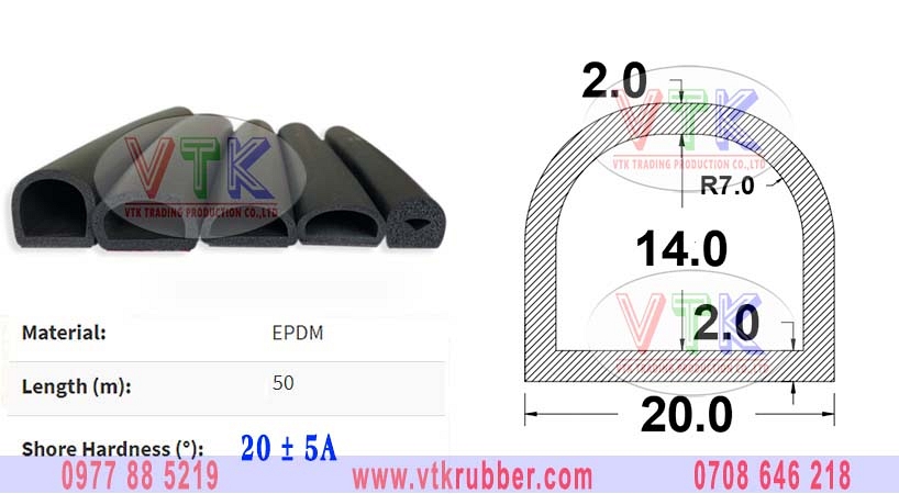 Ron xốp làm kín chữ D