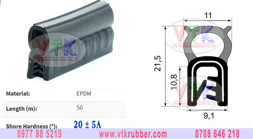 Gioăng cao su xốp kẽm chữ U